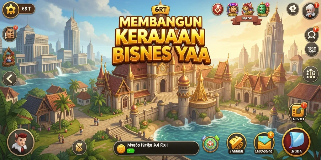 Screenshot gameplay 6RT menampilkan momen seru membangun bisnis Tycoon.