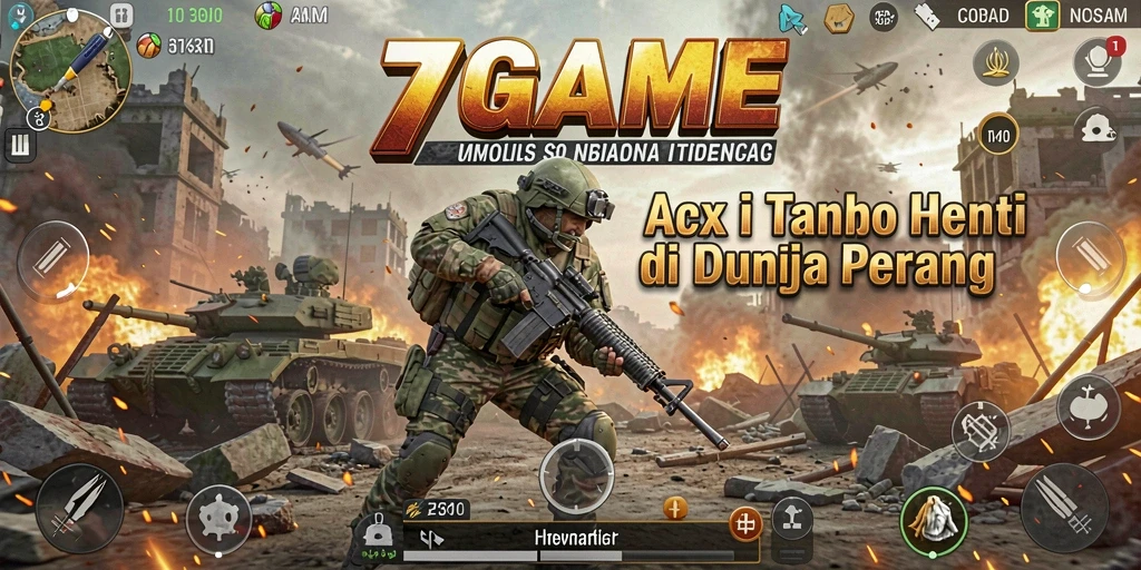 Tampilan gameplay mendebarkan dalam 7GAME dengan karakter aksi.