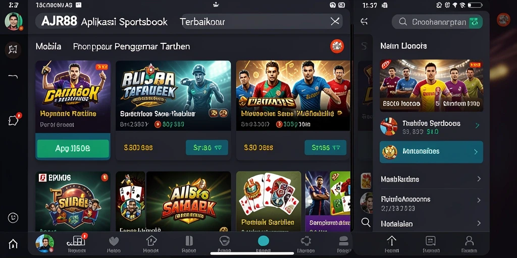 Menampilkan antarmuka user-friendly AJR88 untuk taruhan olahraga.