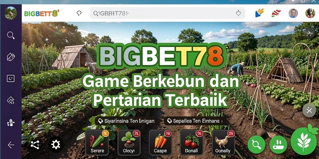Tangkapan layar gameplay BIGBET78 menunjukkan keindahan pertanian yang interaktif.