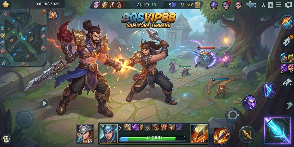Tampilan gameplay seru dalam BOSVIP88 yang penuh aksi.