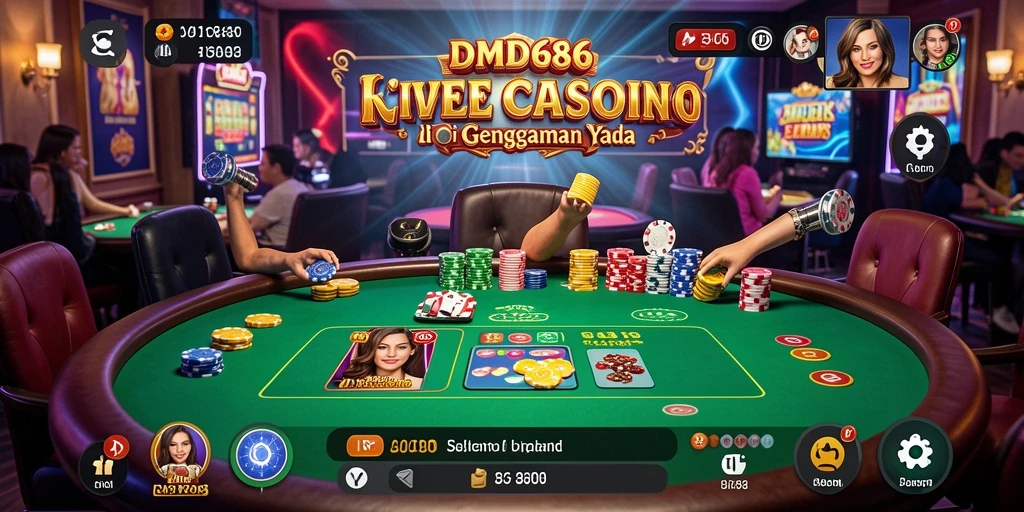 Gameplay DMD686 yang menarik dengan dealer langsung dan interaksi nyata.
