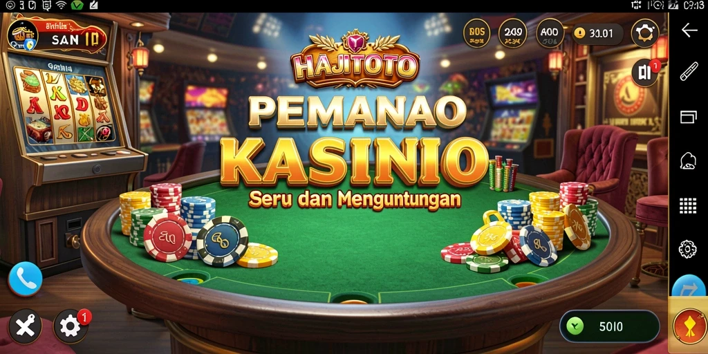 Tampilan gameplay seru di HAJITOTO dengan suasana kasino yang nyata.