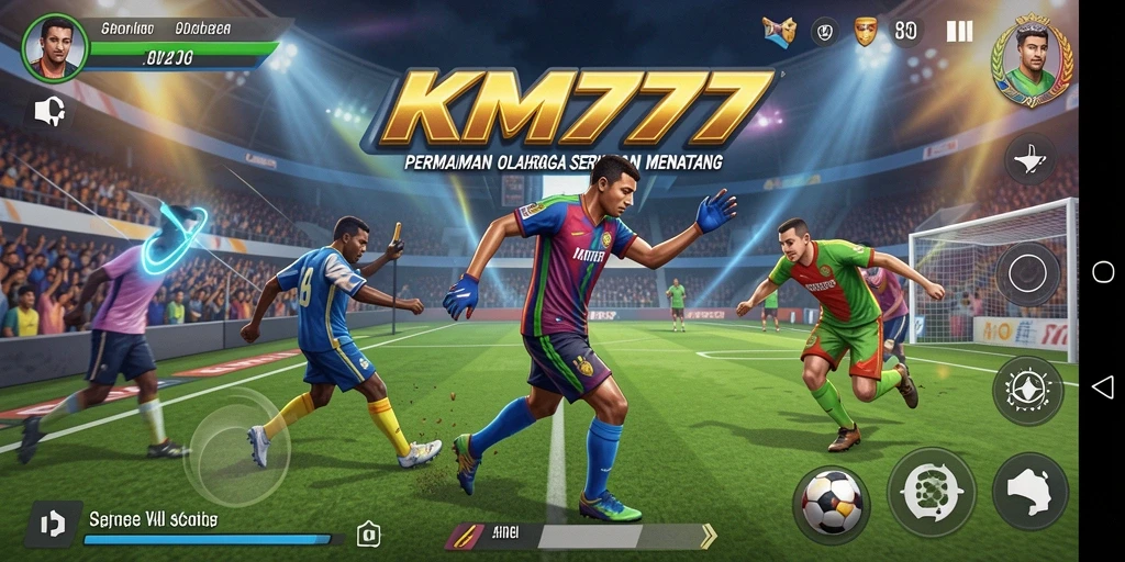 Tampilan gameplay <strong>KM777</strong> yang menegangkan dan penuh aksi olahraga.