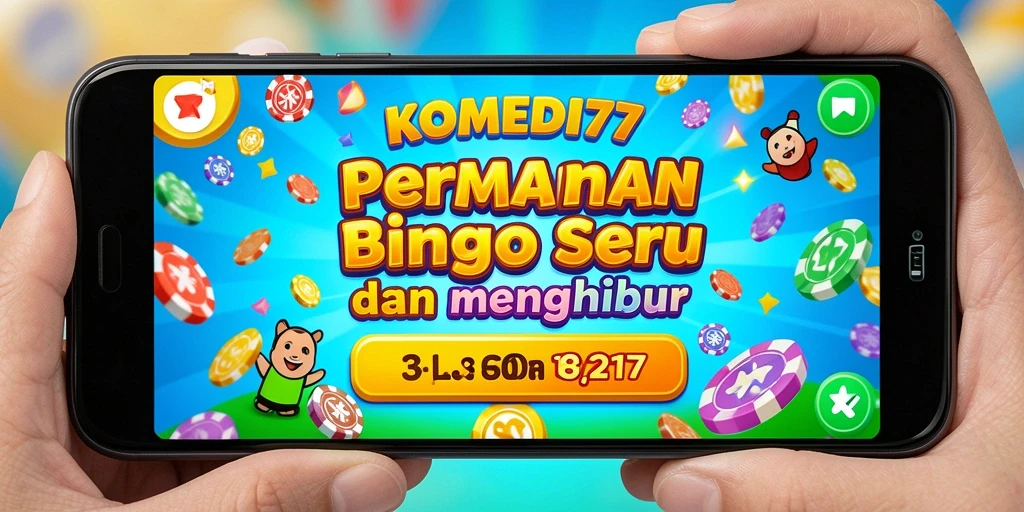 Tampilan gameplay Bingo KOMEDI77 yang seru dan interaktif.
