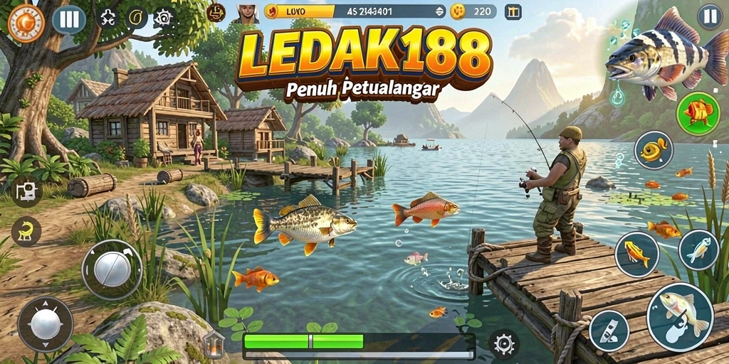 Tampilan gameplay memancing yang menarik dari LEDAK188.