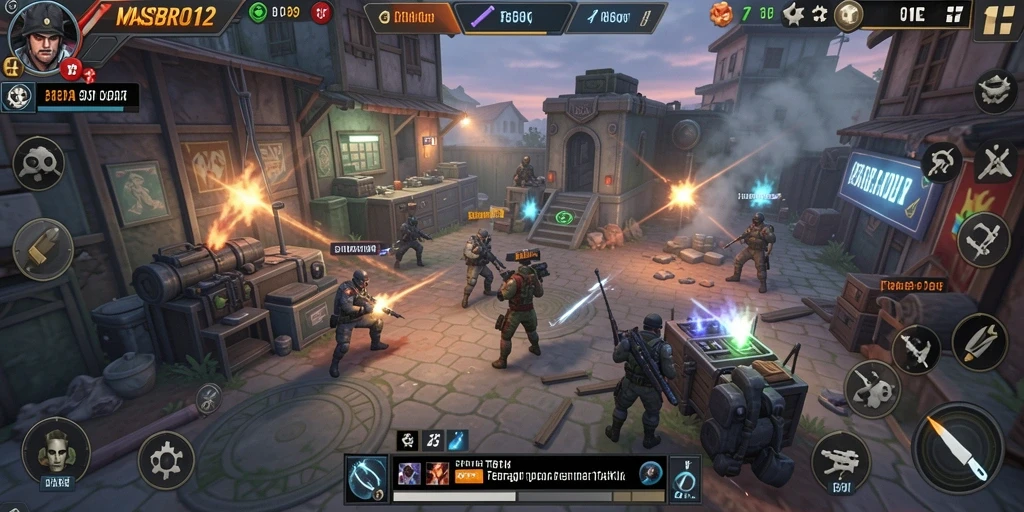 Tampilan gameplay yang mendebarkan dari MASBRO12 dalam strategi taktis.