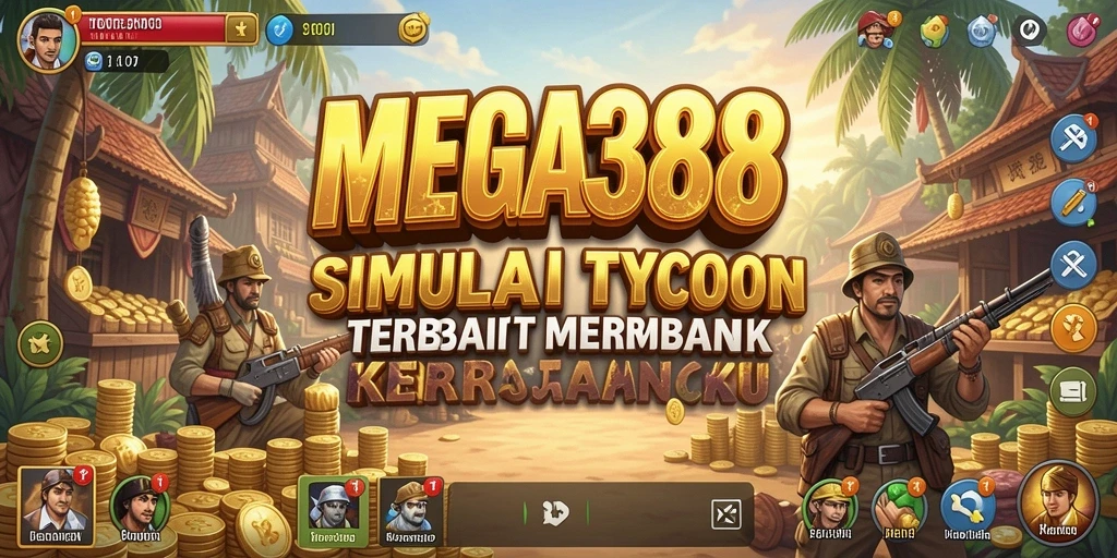 Screenshot gameplay MEGA388 yang menggambarkan manajemen bisnis Tycoon.