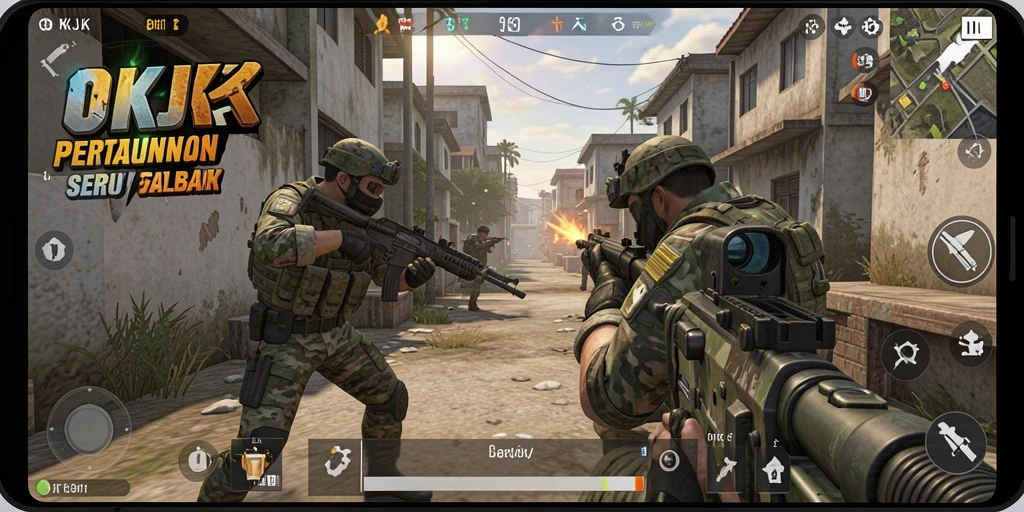 Gameplay menarik dari OKJK dalam pertarungan FPS.