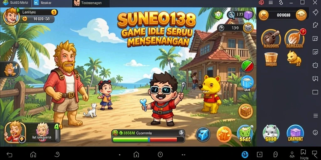 Gameplay seru SUNEO138 yang menampilkan berbagai karakter Idle.