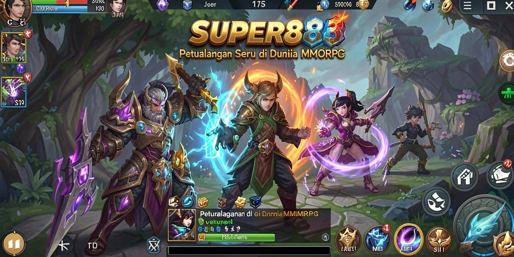 Tangkapan layar utama <strong>SUPER88</strong> menampilkan aksi seru dalam permainan MMORPG.