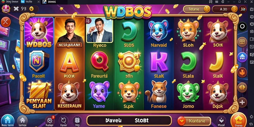 Tampilan menakjubkan dari permainan Slot WDBOS yang penuh warna.