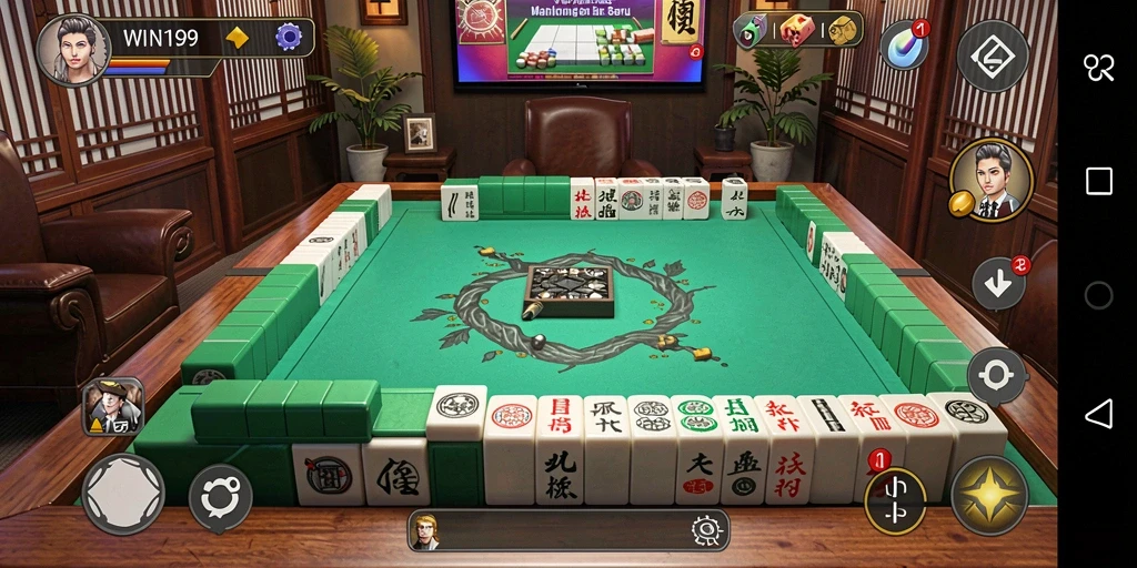 Screenshot gameplay menampilkan suasana seru bermain Mahjong.